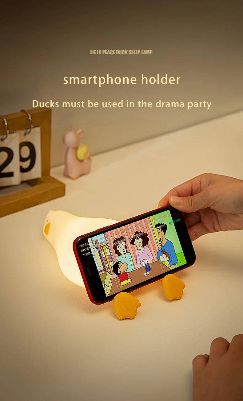 Lampe Enfant LED Canard en Silicone – Rechargeable et Douce !