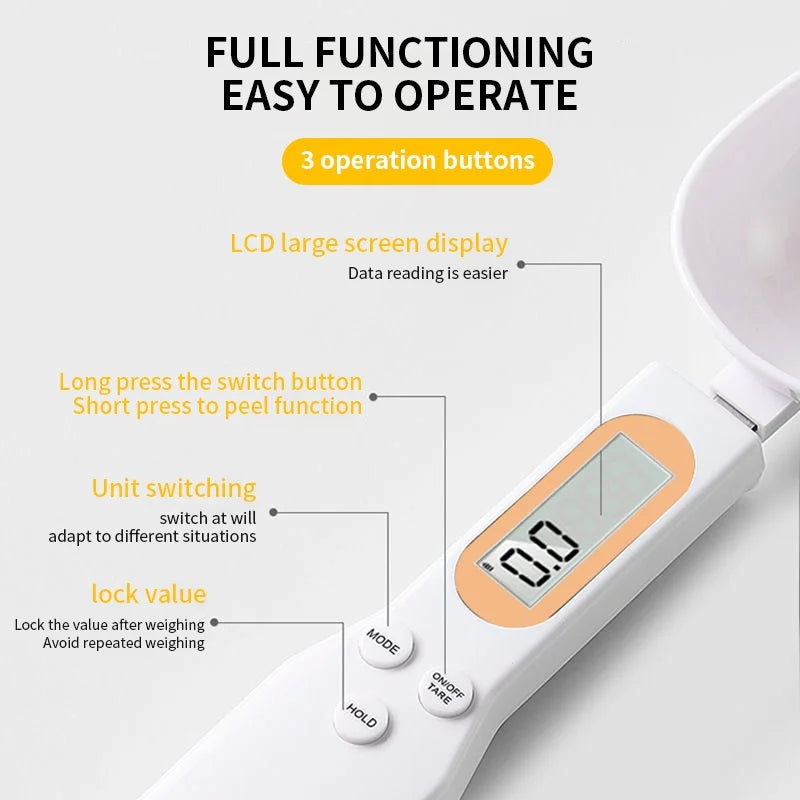 Balance de Cuisine Mini Spoon - Précision et Élégance à Chaque Mesure ! parfaite pour vos préparations culinaires ! Que ce soit pour peser de la farine, du lait, du café ou d'autres ingrédients, cette balance électron